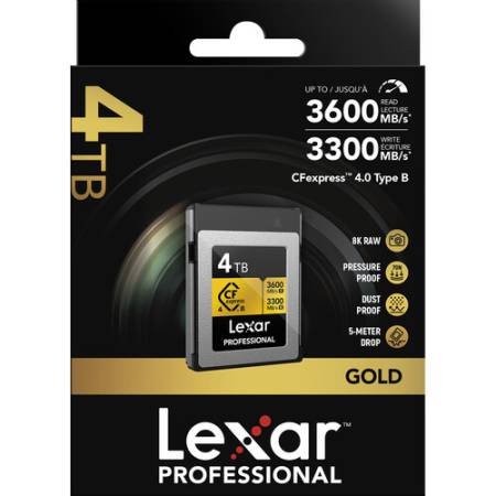 Lexar Professional GOLD CFexpress 4.0 Type A - karta pamięci 4TB, R3600/W3000, PCIe 4.0_Oryginalne opakowanie